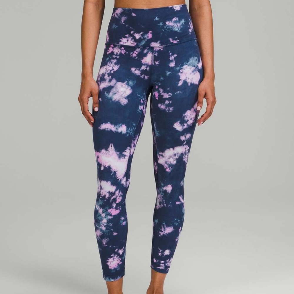 Lululemon Align High-Rise Pant 25" Circulate Tie Dye Mineral Blue Multi - Size 4 - Picture 1 of 6